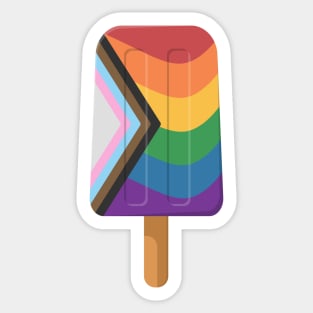 Cute Progressive Rainbow Pride Flag Popsicle Sticker